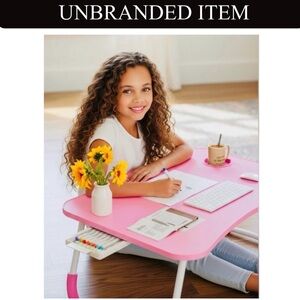 LAPTOP/DESKTOP: Large PINK & Portable w/Cup Holder & Drawer, NIB